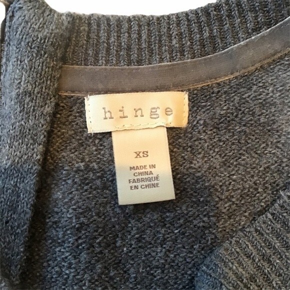 Nordstrom Hinge Gray Sweater with Zipper in Back - Picture 3 of 4